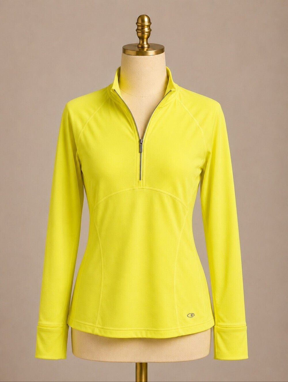 CHAMPION Vibrant Yellow Half-Zip Duo Dry Shirt